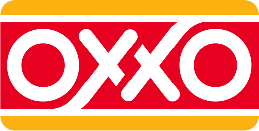 Logo OXXO rojo con texto blanco