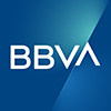 Logo BBVA azul con texto blanco